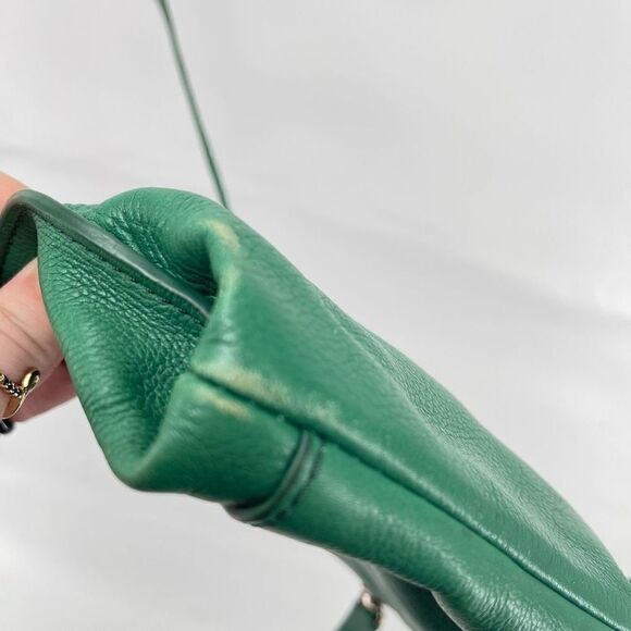 Fossil Womens Crossbody Bag Leather Multiple Pockets Zip Adjustable Strap Green - Picture 4 of 13